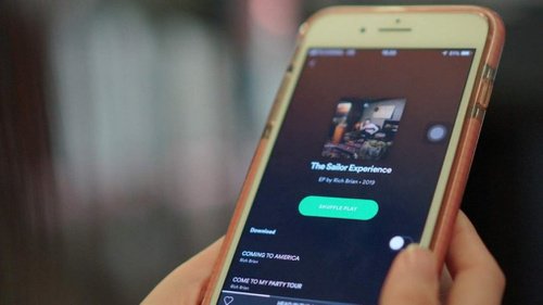 Tampilan akun premium pada aplikasi Spotify